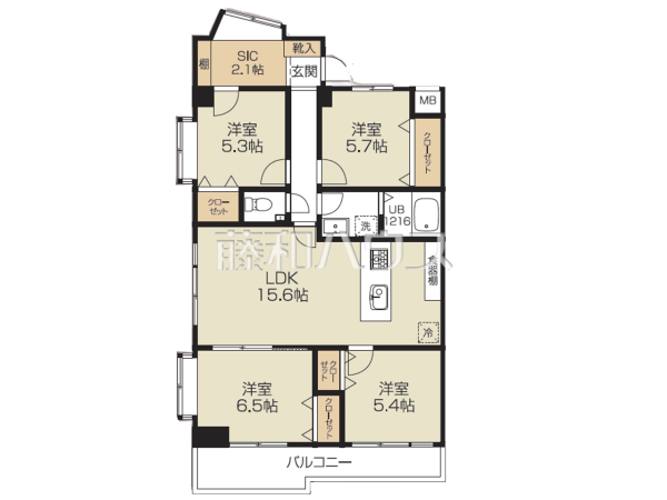 間取図　【ハイネス富士見ヶ丘】