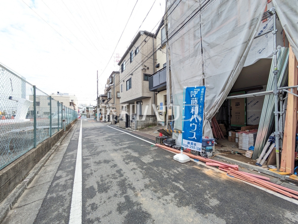 接道状況および現場風景　【板橋区新河岸１丁目】