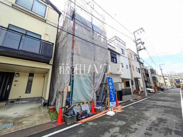 接道状況および現場風景　【板橋区新河岸１丁目】