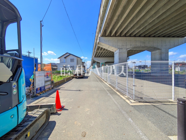 接道状況および現場風景　【岩倉市中野町御山寺】