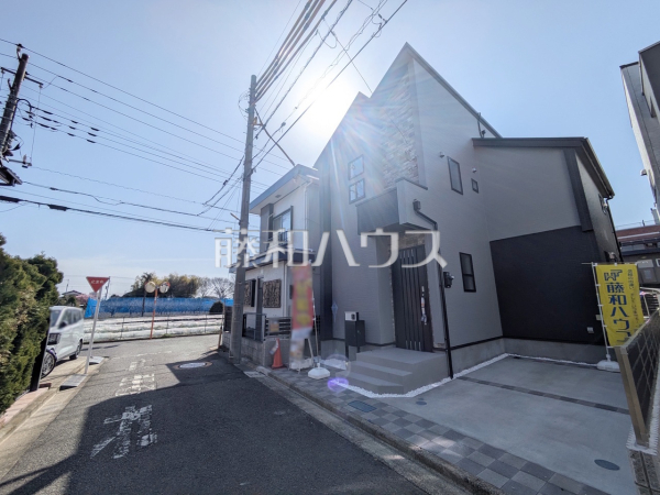 接道状況および現場風景　【三鷹市新川２丁目】