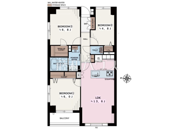 間取図　【府中村木マンション】