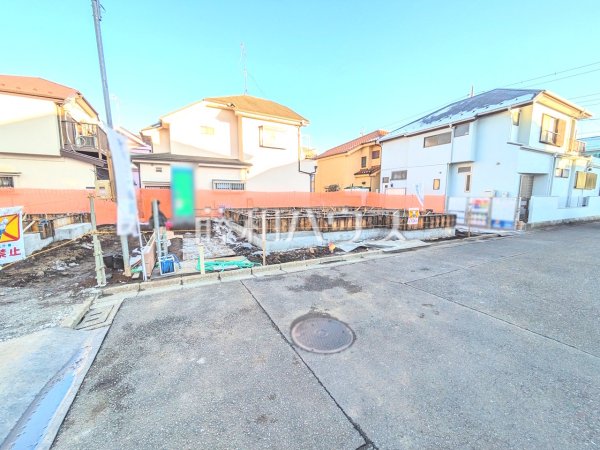 2号棟　接道状況および現場風景　【小平市回田町】