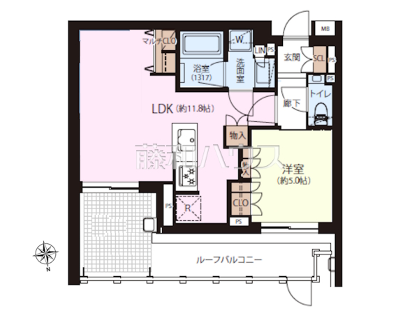 間取図　【サンウッド浜田山】