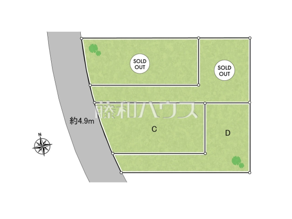 全体区画図　【西原町字我謝】