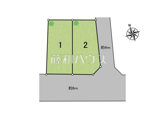 全体区画図　【日野市神明３丁目】
見学はしたいけど、なかなか時間が取れない…そんな方に出勤前や仕事終わりにマイホームを見学できるサポートをいたします。　
