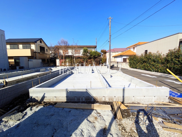 2号棟　外観　【日野市神明３丁目】
２号棟は南東角地に位置するため、明るく開放感のある区画です。ぜひ現地の様子をご覧になってみませんか。担当営業が周辺環境も併せてご案内いたします。