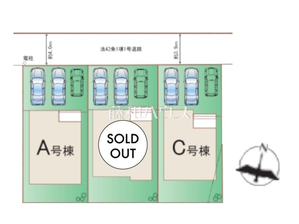 全体区画図　【福岡市南区警弥郷１丁目】