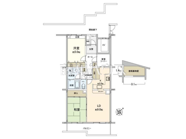 間取図　【シャレール新座】