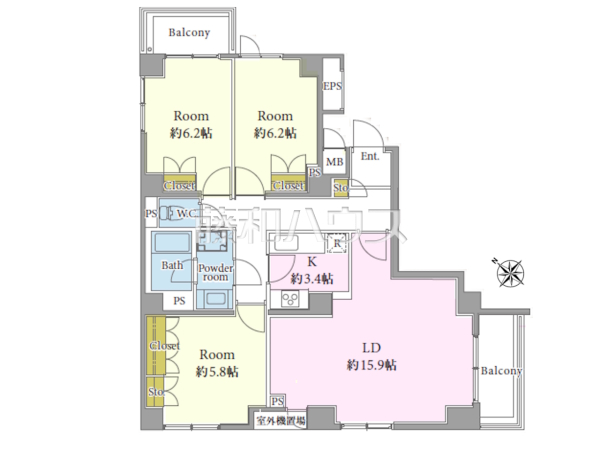 間取図　【コスモ八王子並木町】