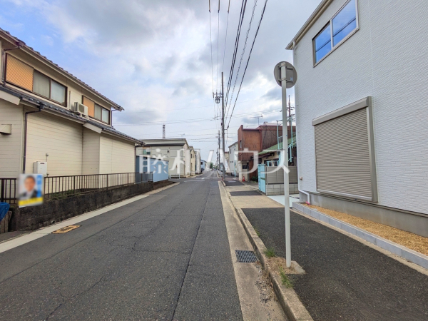 接道状況および現場風景　【名古屋市北区六が池町】