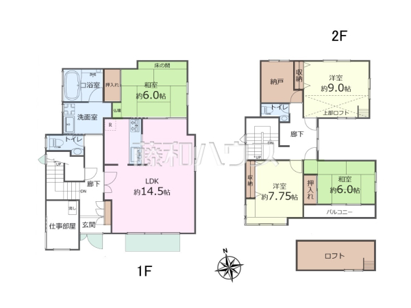 間取図　【世田谷区上祖師谷２丁目】