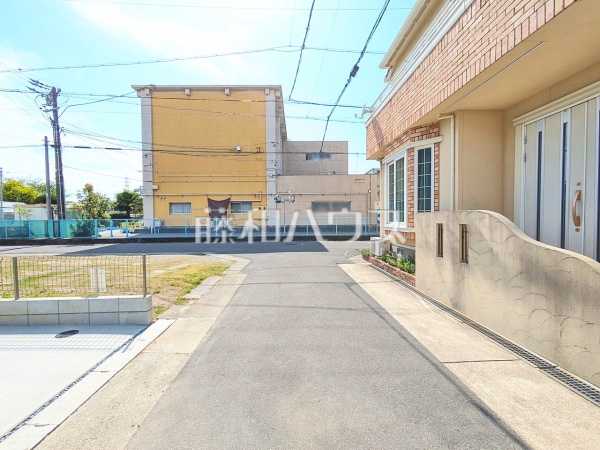 接道状況および現場風景　【北名古屋市能田蓮池】