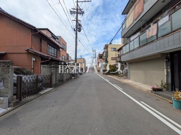 接道状況および現場風景　【名古屋市北区金城２丁目】