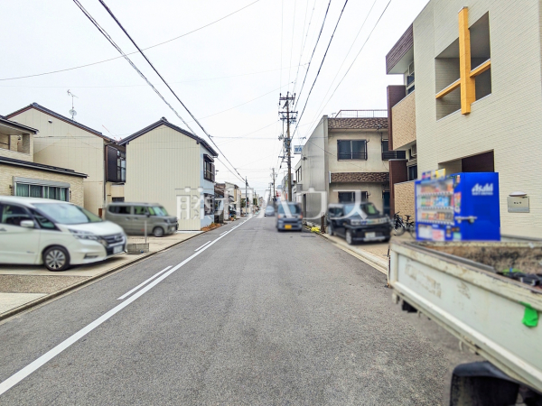 接道状況および現場風景　【名古屋市北区金城２丁目】