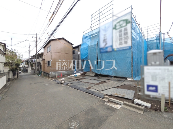 接道状況および現場風景　【三鷹市新川１丁目】