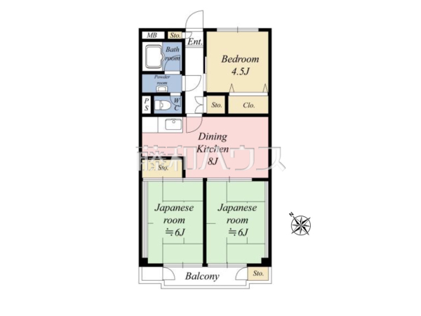 間取図　【狛江ハイタウン2号棟】
