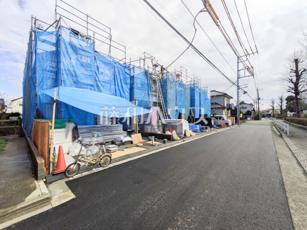 接道状況および現場風景　【東村山市野口町２丁目】