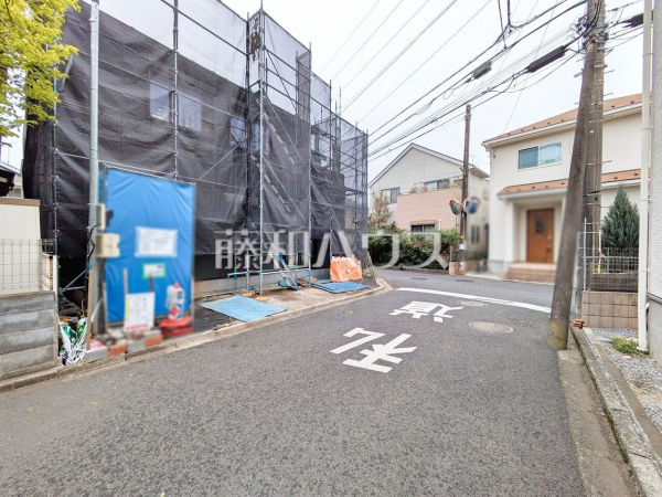 接道状況および現場風景　【新座市石神５丁目】