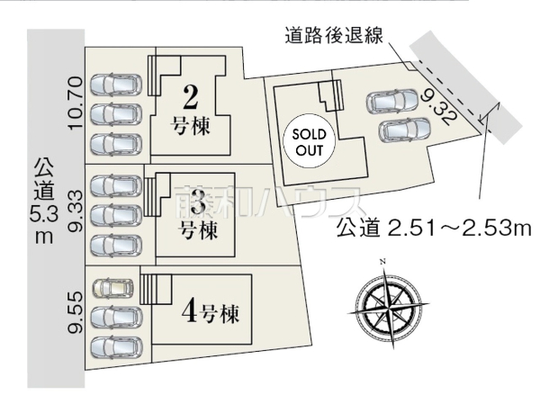全体区画図　【小牧市多気西町】