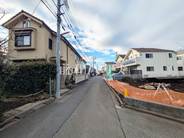 接道状況および現場風景　【調布市東つつじケ丘３丁目】