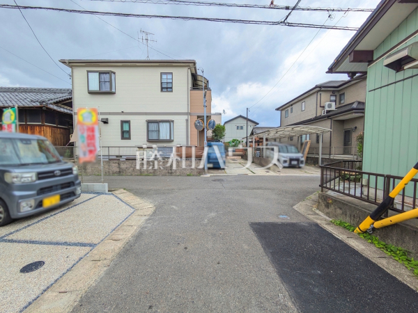 接道状況および現場風景　【北名古屋市鹿田南蒲屋敷】