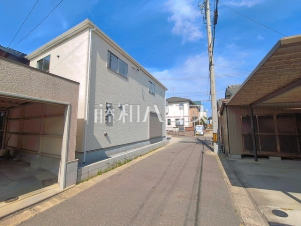 接道状況および現場風景　【北名古屋市鹿田南蒲屋敷】