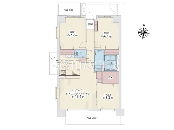 間取図　【野村ステイツ瓢箪山ファーストプレイス】
