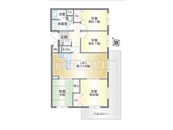 間取図　【多賀ハウス】