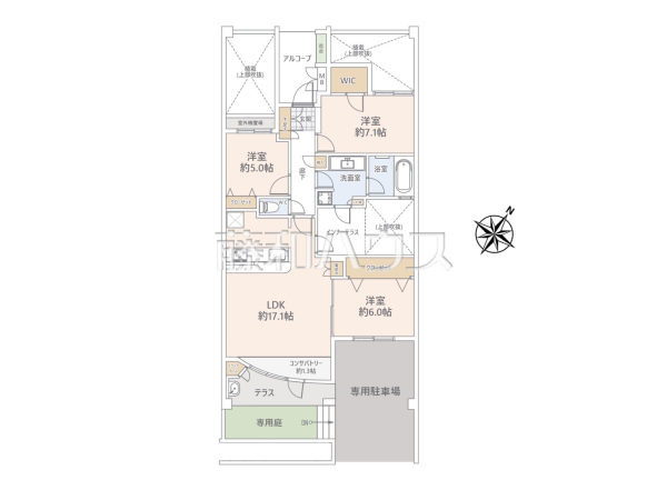 間取図　【ルイシャトレ府中フェアリーコート】