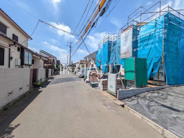 接道状況および現場風景　【武蔵村山市三ツ藤１丁目】
