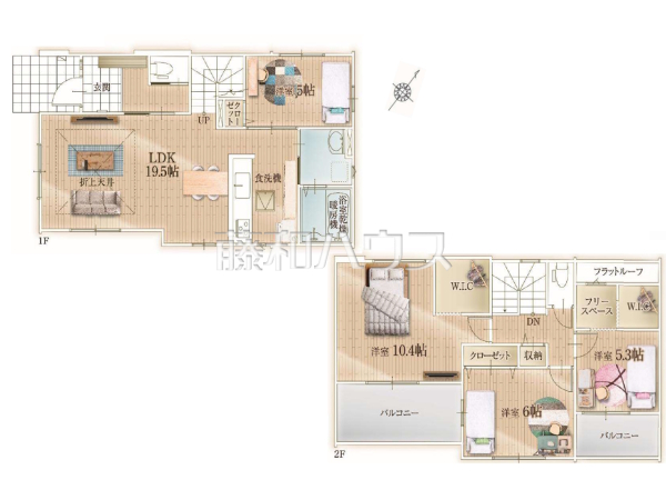 間取図　【糟屋郡志免町田富４丁目】
