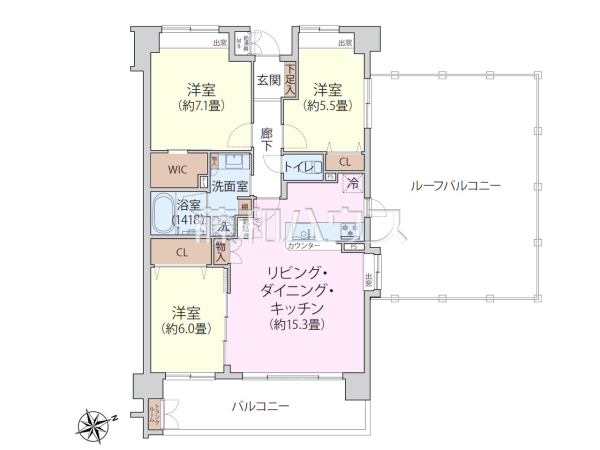 間取図　【ハイホーム聖蹟桜ケ丘Ⅱブロードテラス】