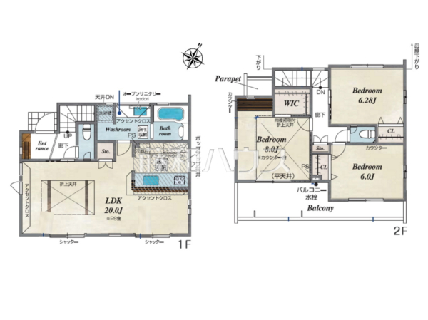 間取図　【志木市上宗岡３丁目】