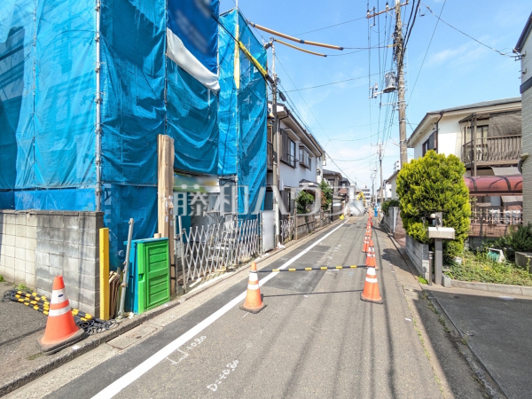 接道状況および現場風景　【立川市高松町２丁目】