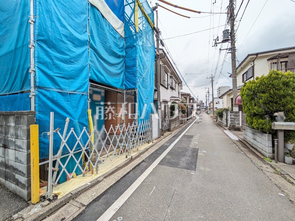 接道状況および現場風景　【立川市高松町２丁目】