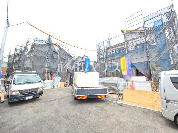 接道状況および現場風景　【新座市栄２丁目】
