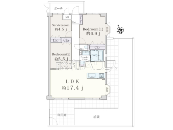 間取図　【朝日パリオ武蔵小金井】
