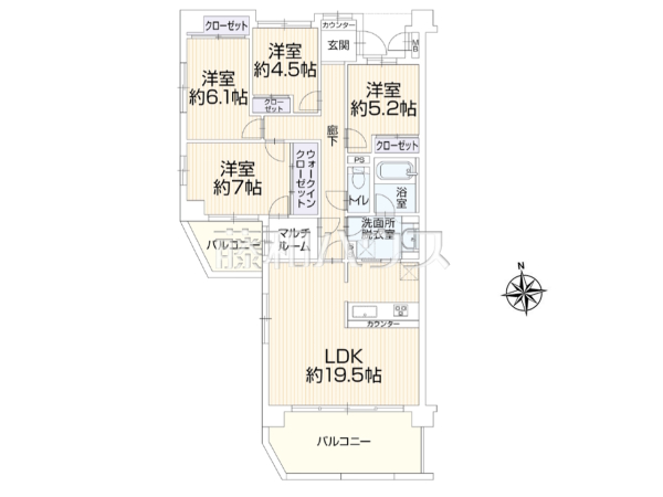 間取図　【マイキャッスル椚田】