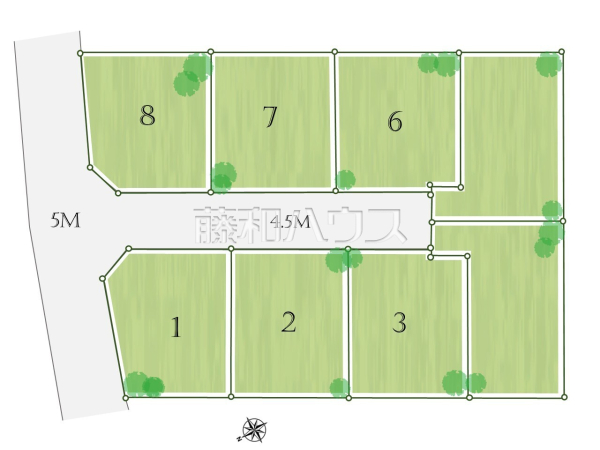 ≪全体区画図≫ 物件の事、諸費用の事など、小さな疑問も、お気軽にご連絡・ご相談下さい。 　【調布市富士見町３丁目】