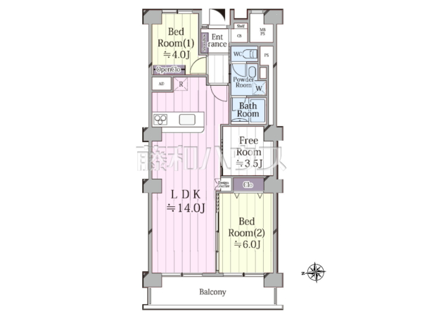 間取図　【武蔵野スカイハイツ】