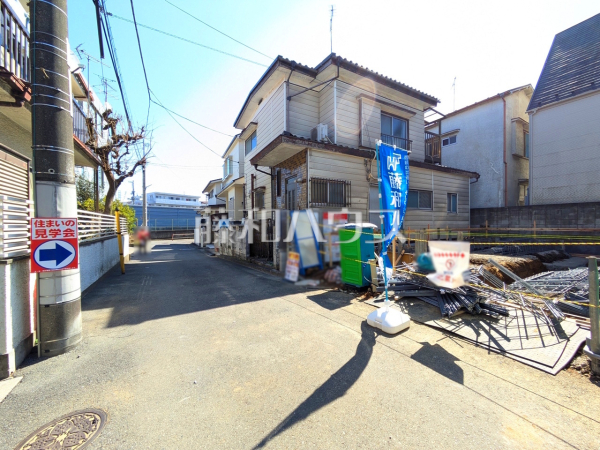 接道状況および現場風景　【板橋区赤塚新町１丁目】