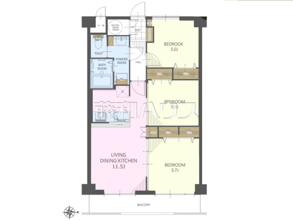 間取図　【シャルマンコーポ朝霞】