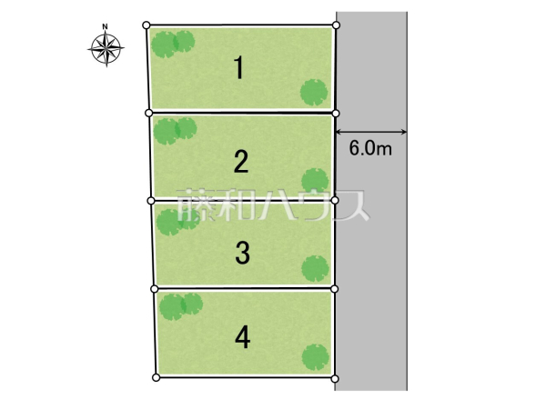 全体区画図　【所沢市大字北秋津】