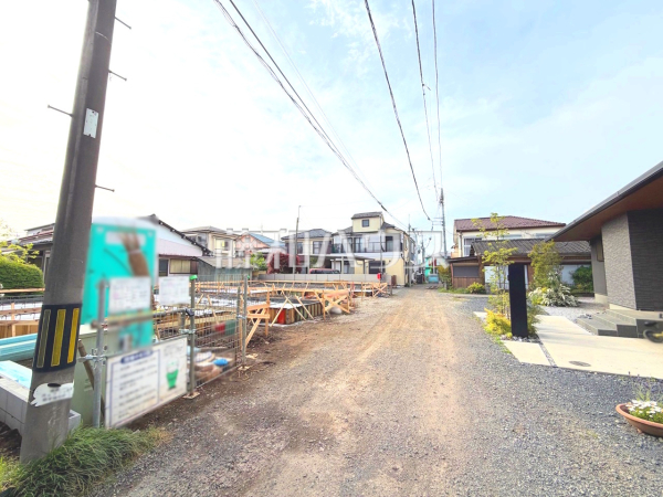 接道状況および現場風景　【東村山市野口町１丁目】