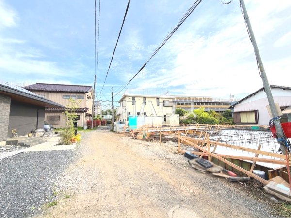 接道状況および現場風景　【東村山市野口町１丁目】