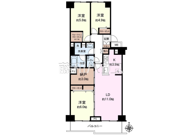 間取図　【ルジェンテ・リベル志木弐番館】