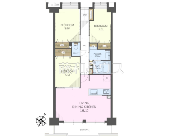 間取図　【グリーンコーポ鶴瀬ニューライフステージ】