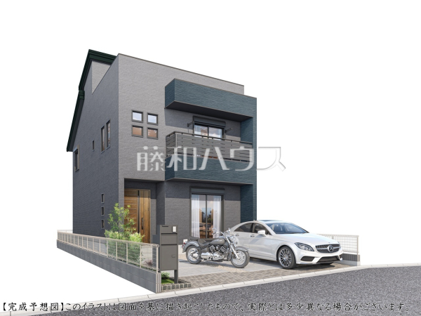 ≪完成予想図（外観）≫建物のプレゼンをさせていただきますので、実際の完成イメージを思い描いていただくことができます。お気軽にお問合せ下さい。【府中市押立町２丁目】