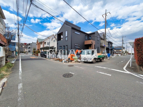 接道状況および現場風景　【所沢市榎町】